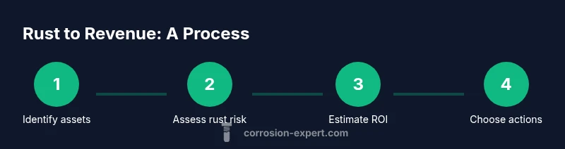 Infographic showing steps to monetize rust prevention