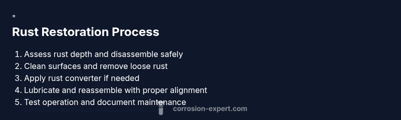 Process diagram for rusted gears restoration in arc raiders