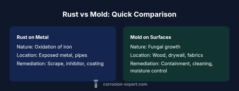 Rust vs Mold comparison infographic