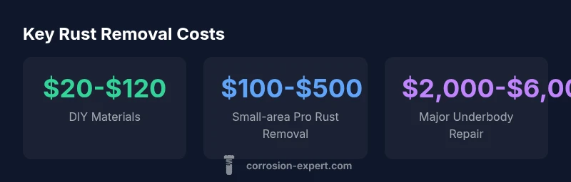 Statistics on rust removal costs for cars