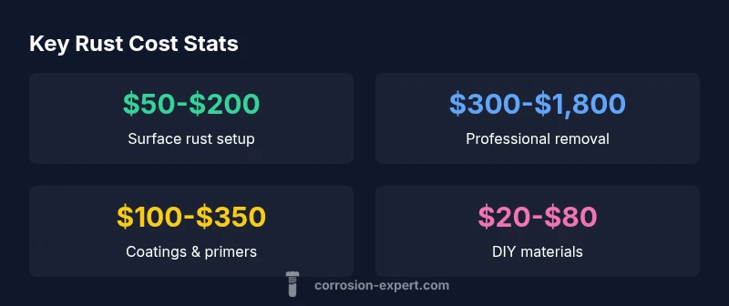 Rust cost statistics infographic