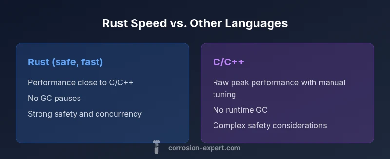 A side-by-side comparison of Rust vs C/C++ performance with emphasis on safety and speed