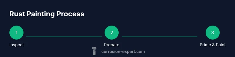 Process flow of rust painting with Rust-Oleum