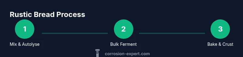 Process diagram for making rustic bread